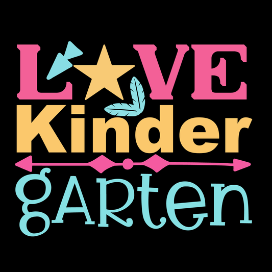 Love Kindergarten Graphic Tee (Black version)
