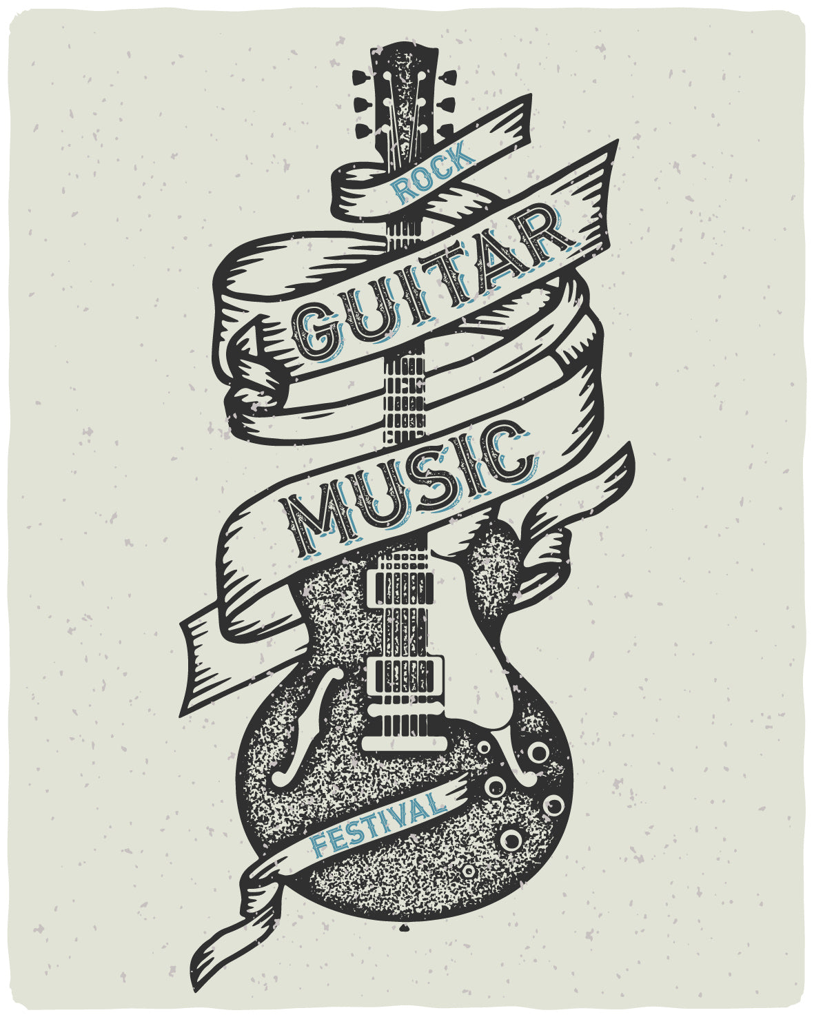 Rock Guitar Music Festival Tee (Black)