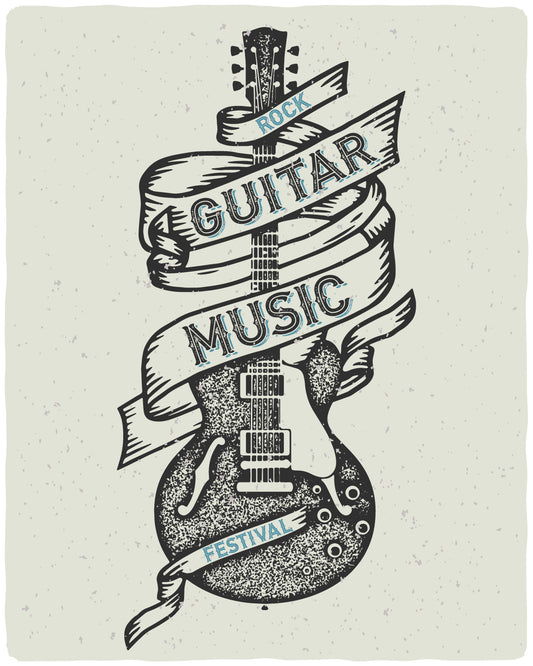 Rock Guitar Music Festival Tee (Black)