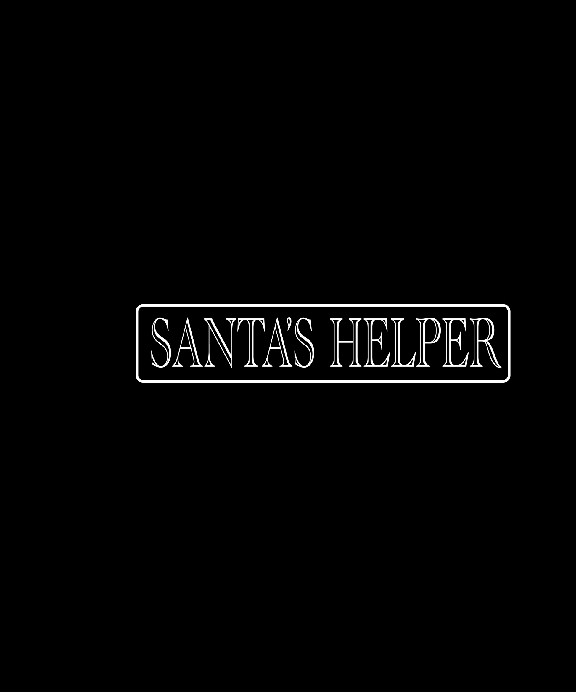 Santa's Helper Holiday T-shirt (Black)
