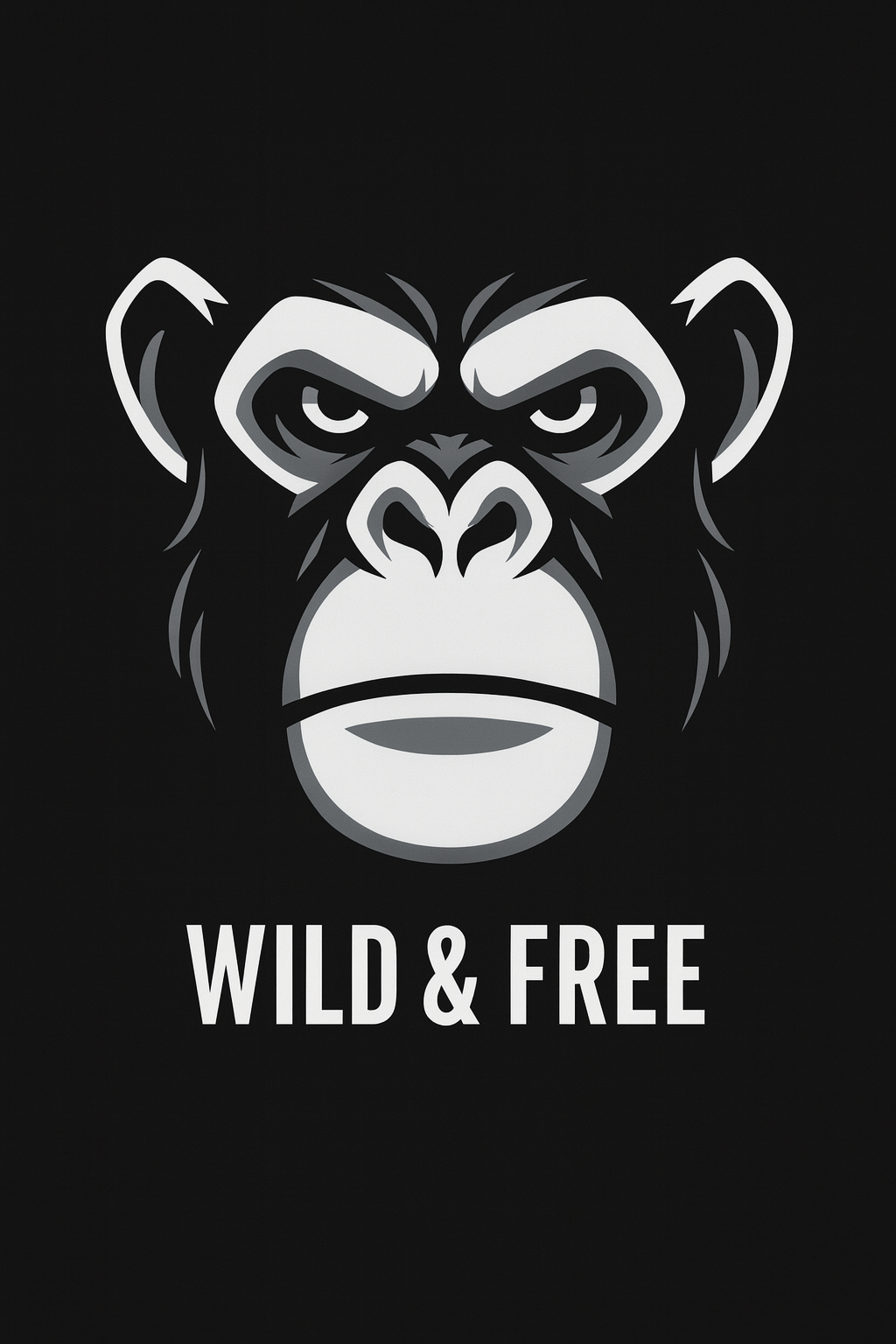 Wild & Free Ape — Tee (Black)