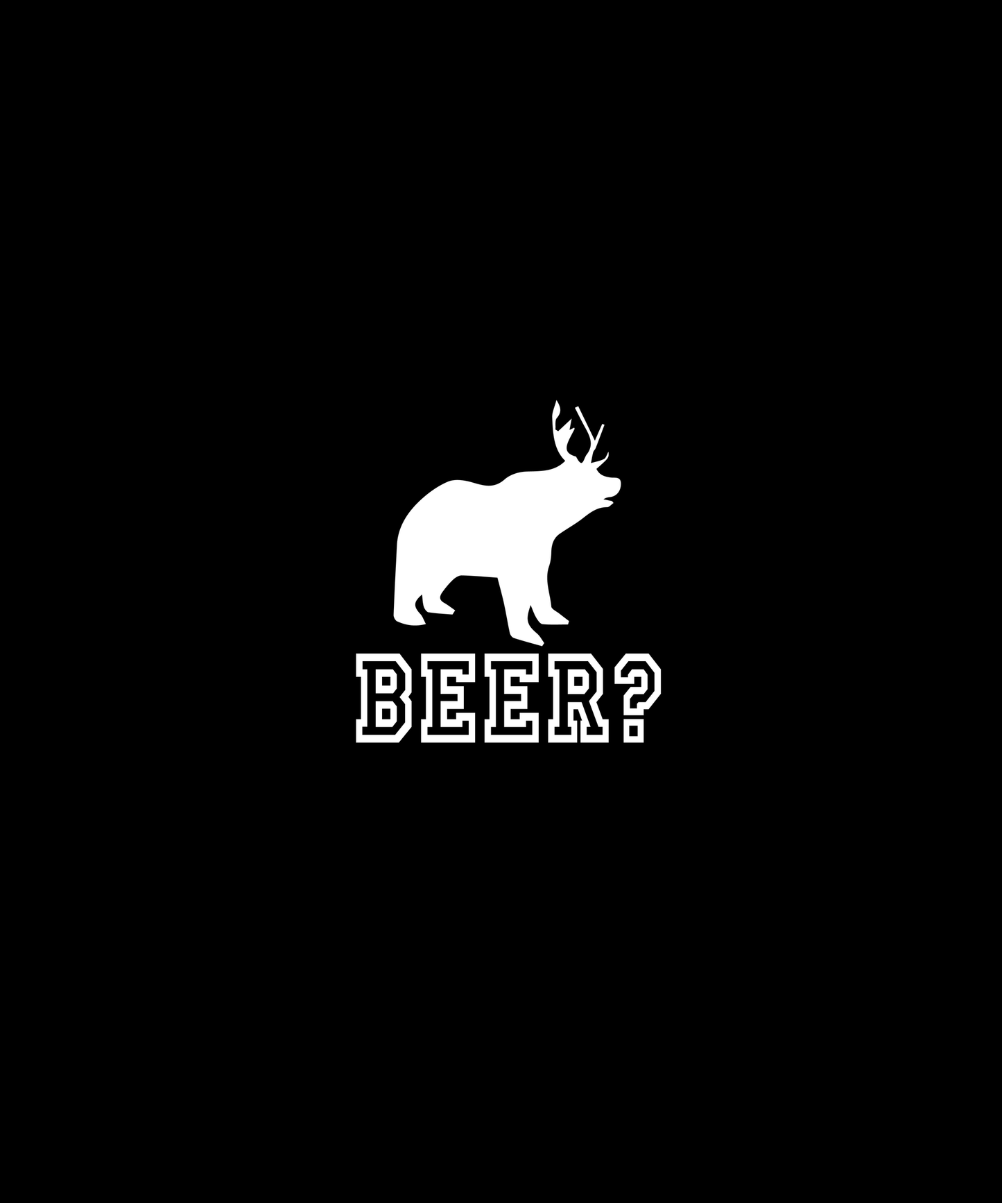 Bear Beer Graphic T-shirt (Black)