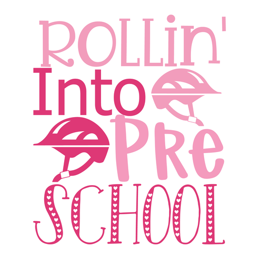 Rollin' Into Preschool T-shirt (White)