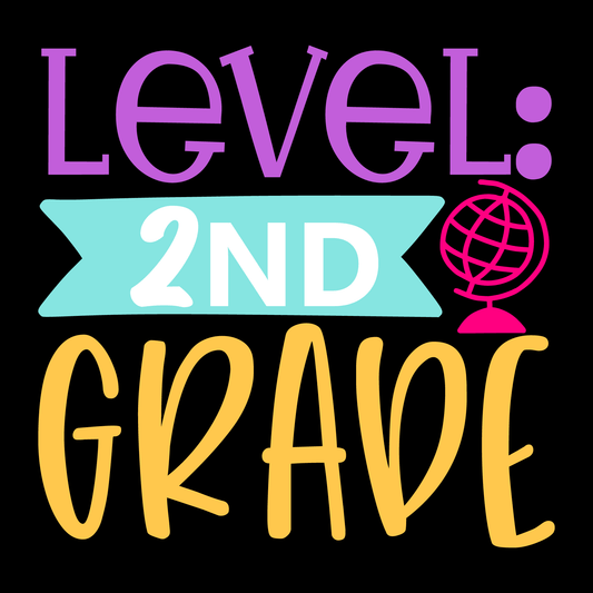 Second Grade Level T-Shirt (Black version)
