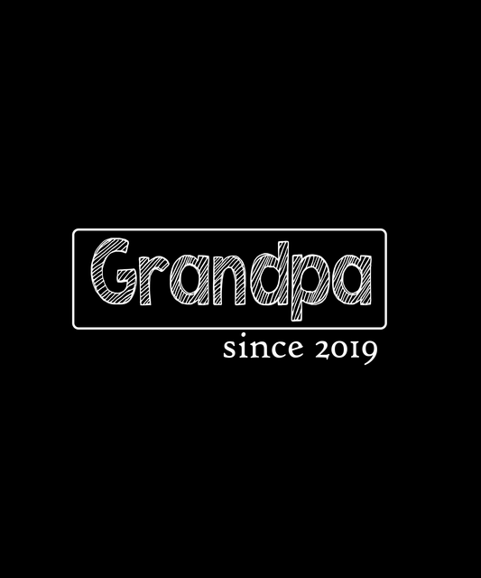 Grandpa Since 2019 T-shirt (Black)