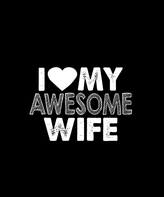 Awesome Wife Love T-shirt (Black)