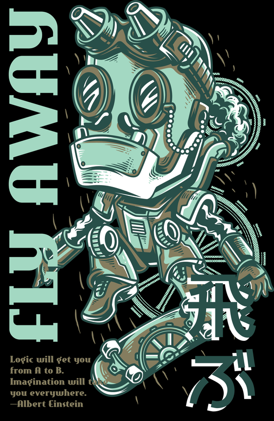 Imaginative Skateboarding T-shirt (White)