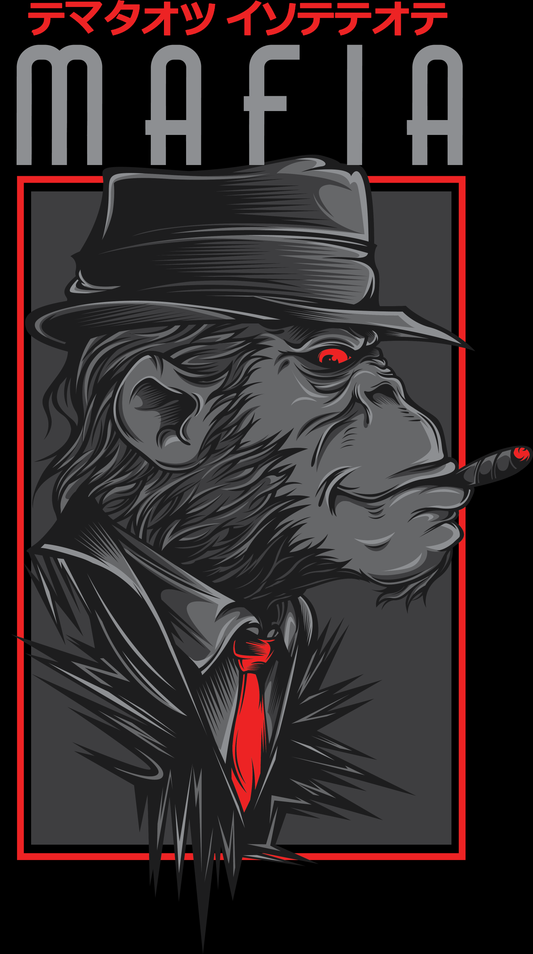 Mafia Gorilla Graphic Tee (White)