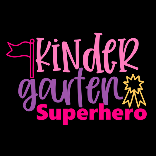 Kindergarten Superhero T-Shirt (Black version)