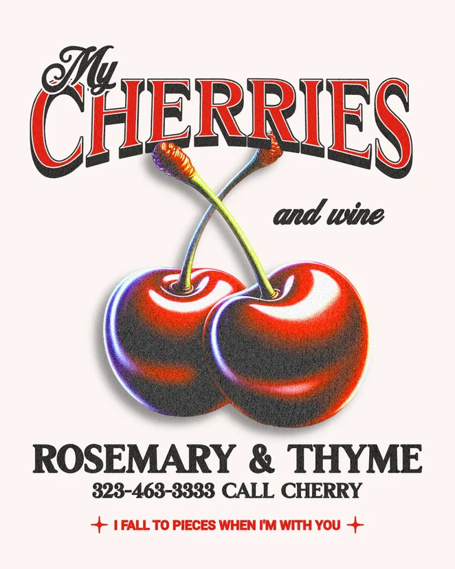 Cherries And Wine Graphic Tee