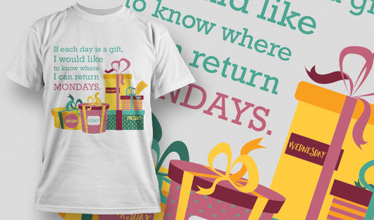 Gift-themed Humor T-shirt (White)