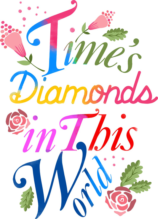 Time's Diamonds T-shirt Design (Black)