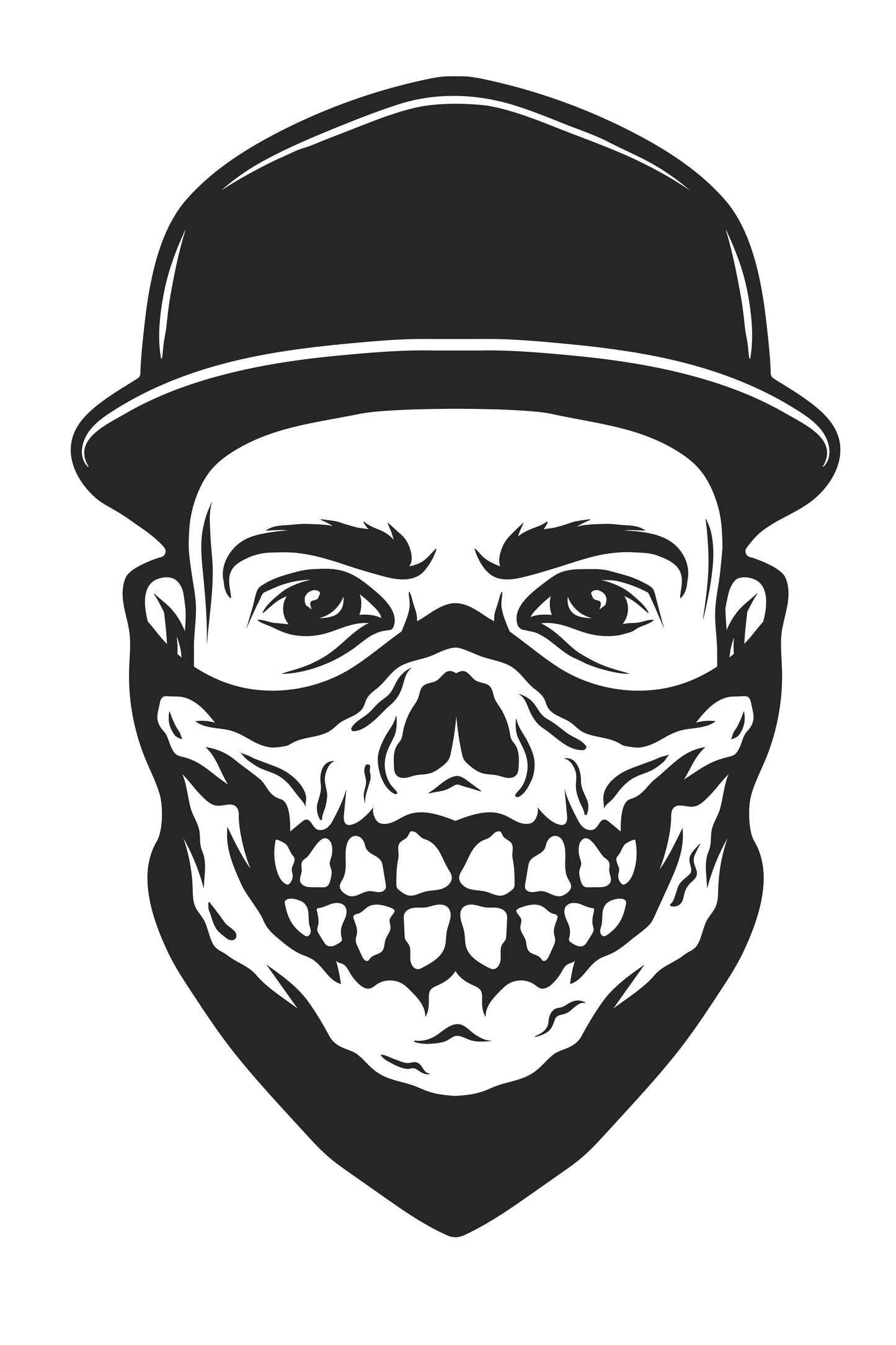 Skull Graphic T-shirt Design (Black)