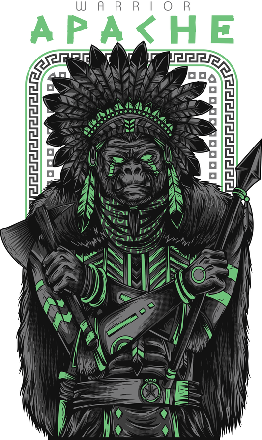 Apache Warrior Graphic Tee (White)