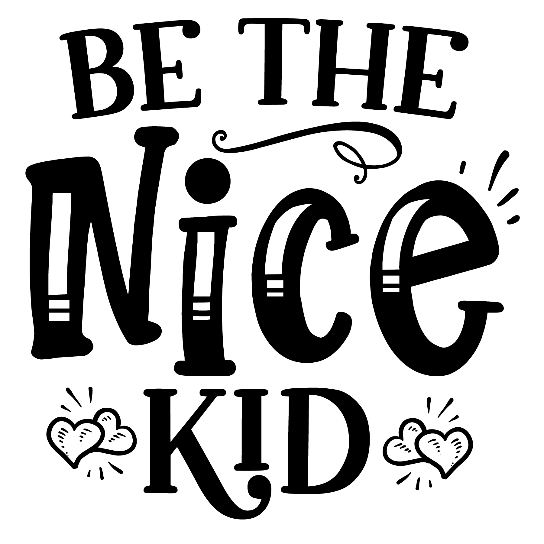 Be The Nice Kid- Tee (White)