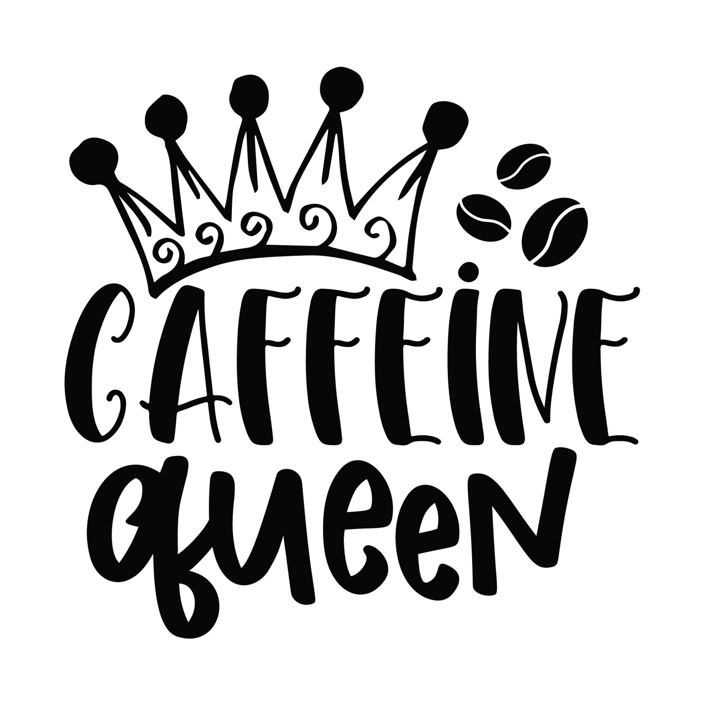 Caffeine Queen Graphic Tee (White)
