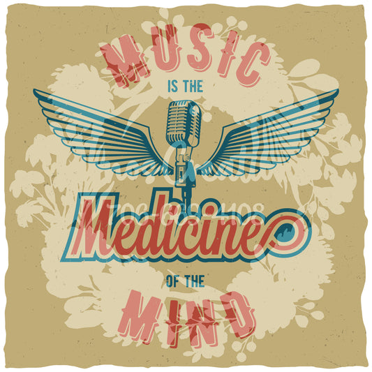 Music Is The Medicine T-shirt (Black) [WM v1 92769508] [WM v1 c0ce459a]