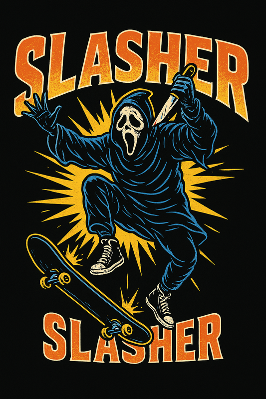 Slasher Skateboarder Tee (Black)
