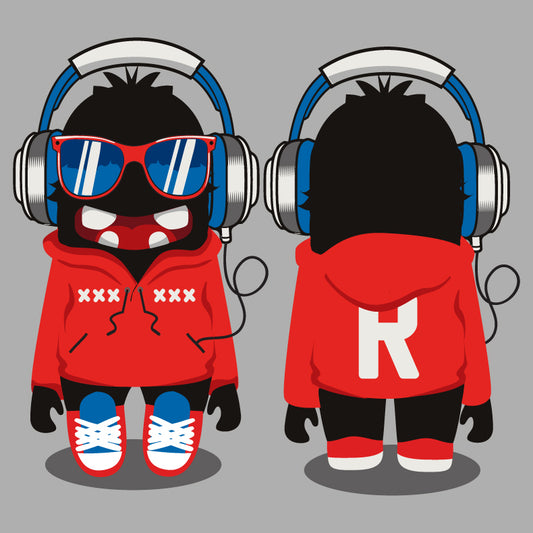 Cool Character Graphic T-shirt (Black)