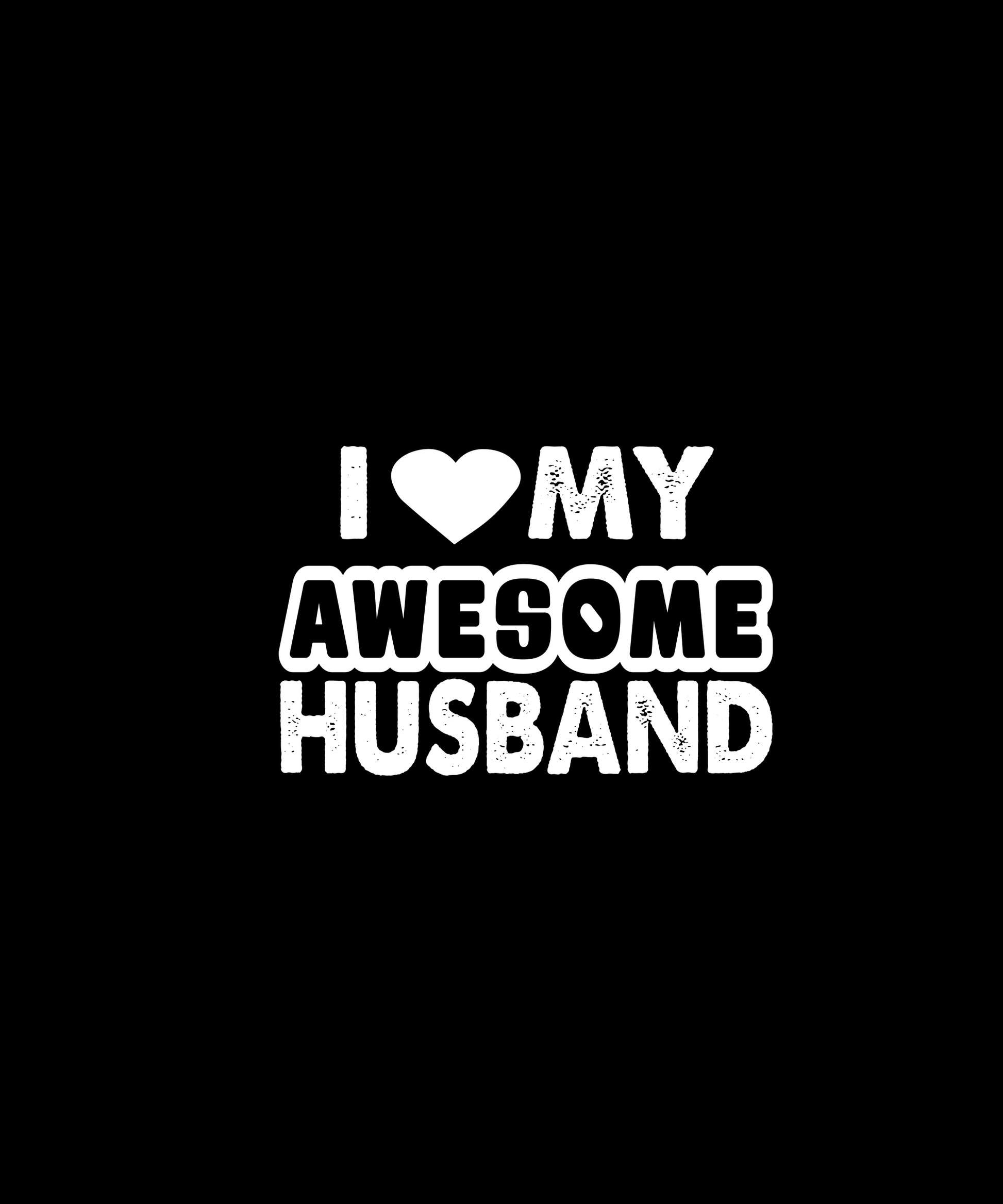 Awesome Husband Love T-shirt (Black)