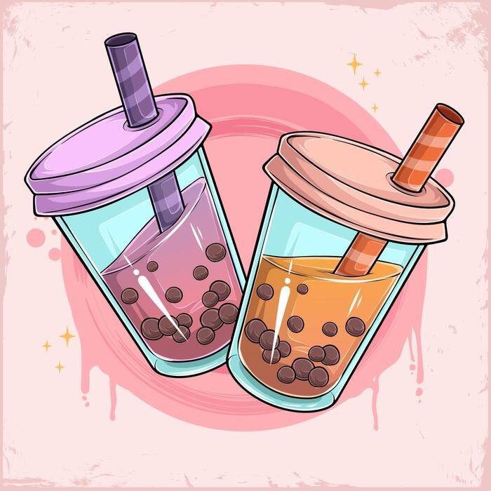 Bubble Tea Drink Illustration (Black)