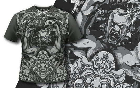 Intricate Graphic T-shirt Design (Black)