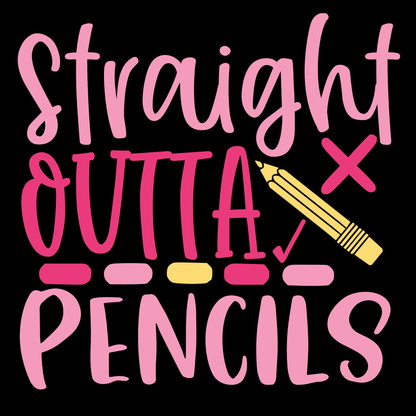 Straight Outta Pencils T-Shirt (Black version)