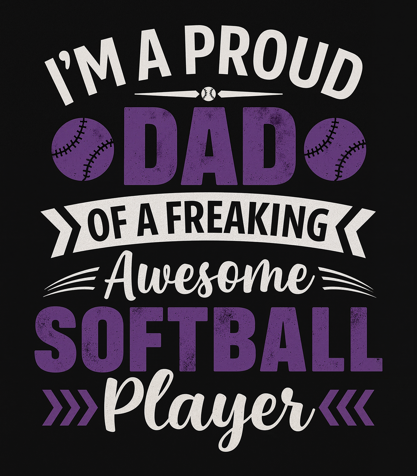 Proud Dad Softball Player Shirt