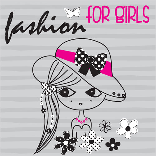 Trendy Graphic Tee For Girls (Black)