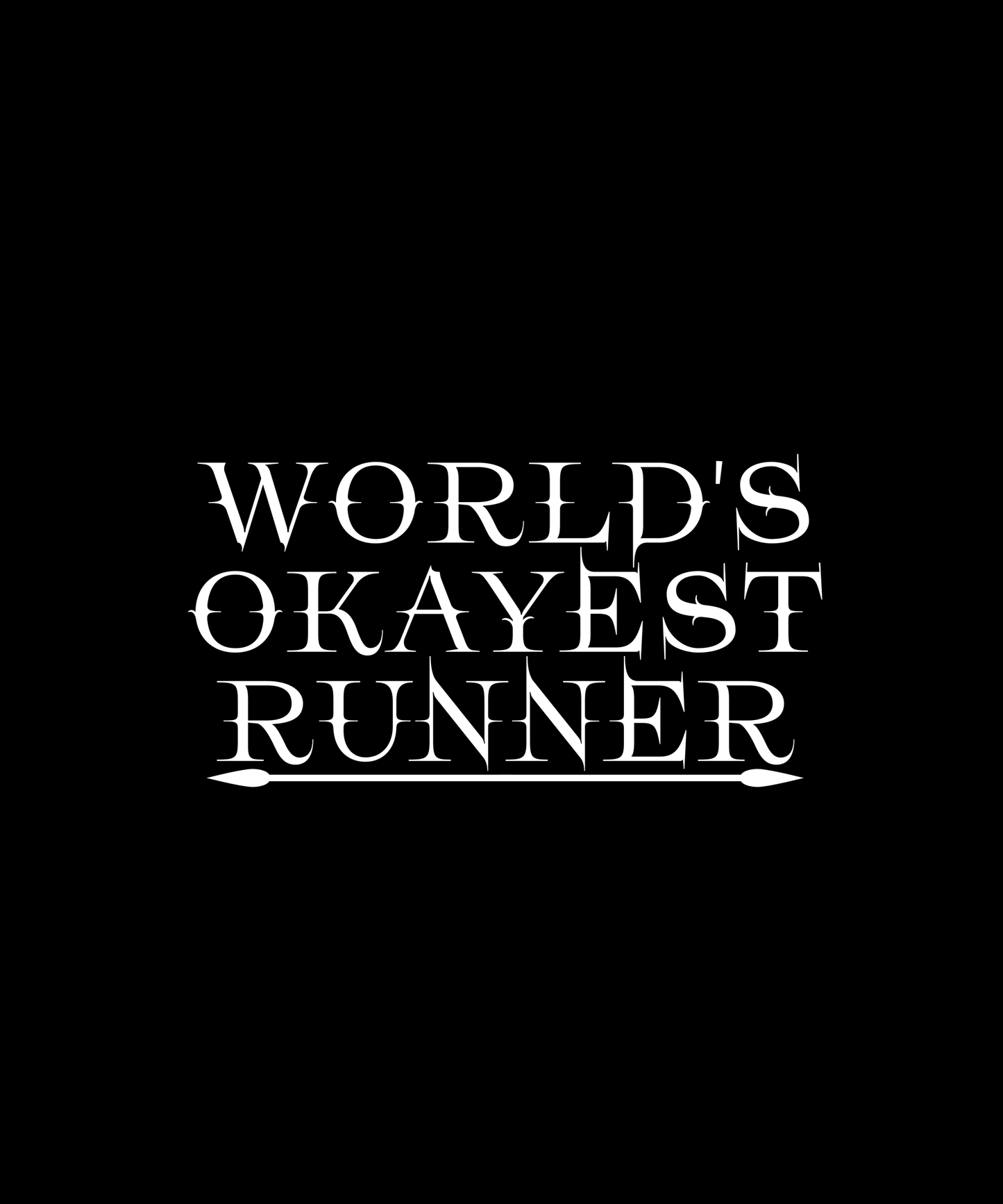 World's Okayest Runner T-shirt (Black)