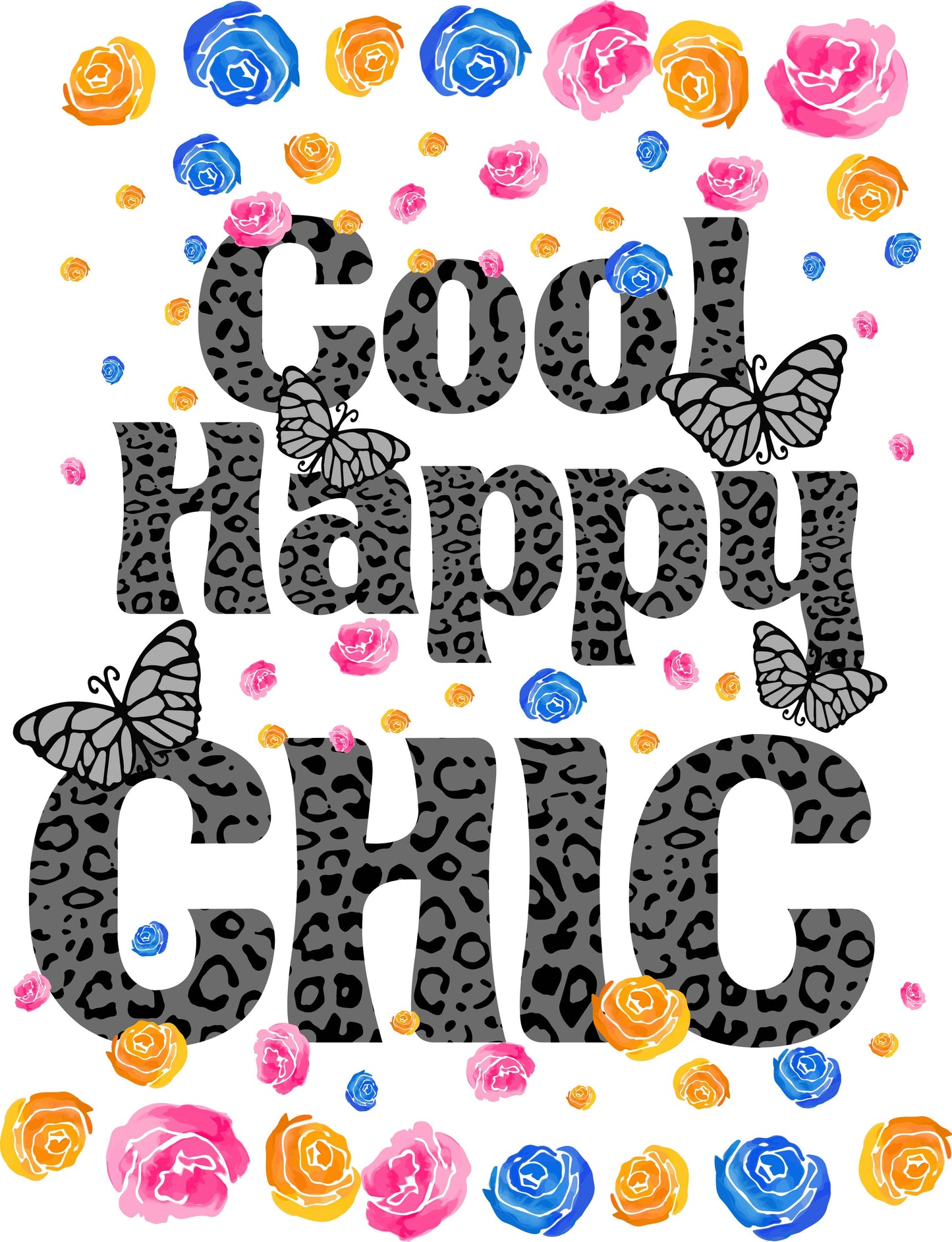 Chic Happy Cool T-shirt (White)