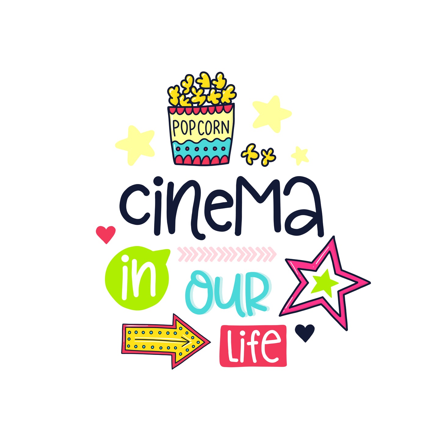 Cinema Life Popcorn T-shirt (White)