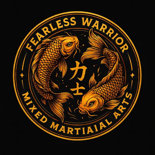 Fearless Warrior Koi Crest Tee (Black)