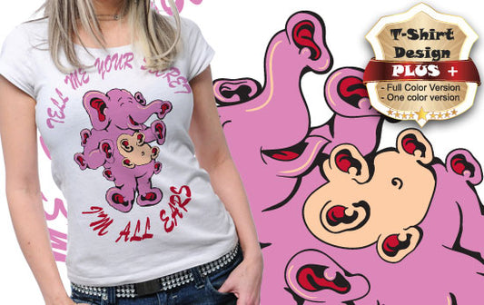 Playful Elephant Graphic Tee (White)