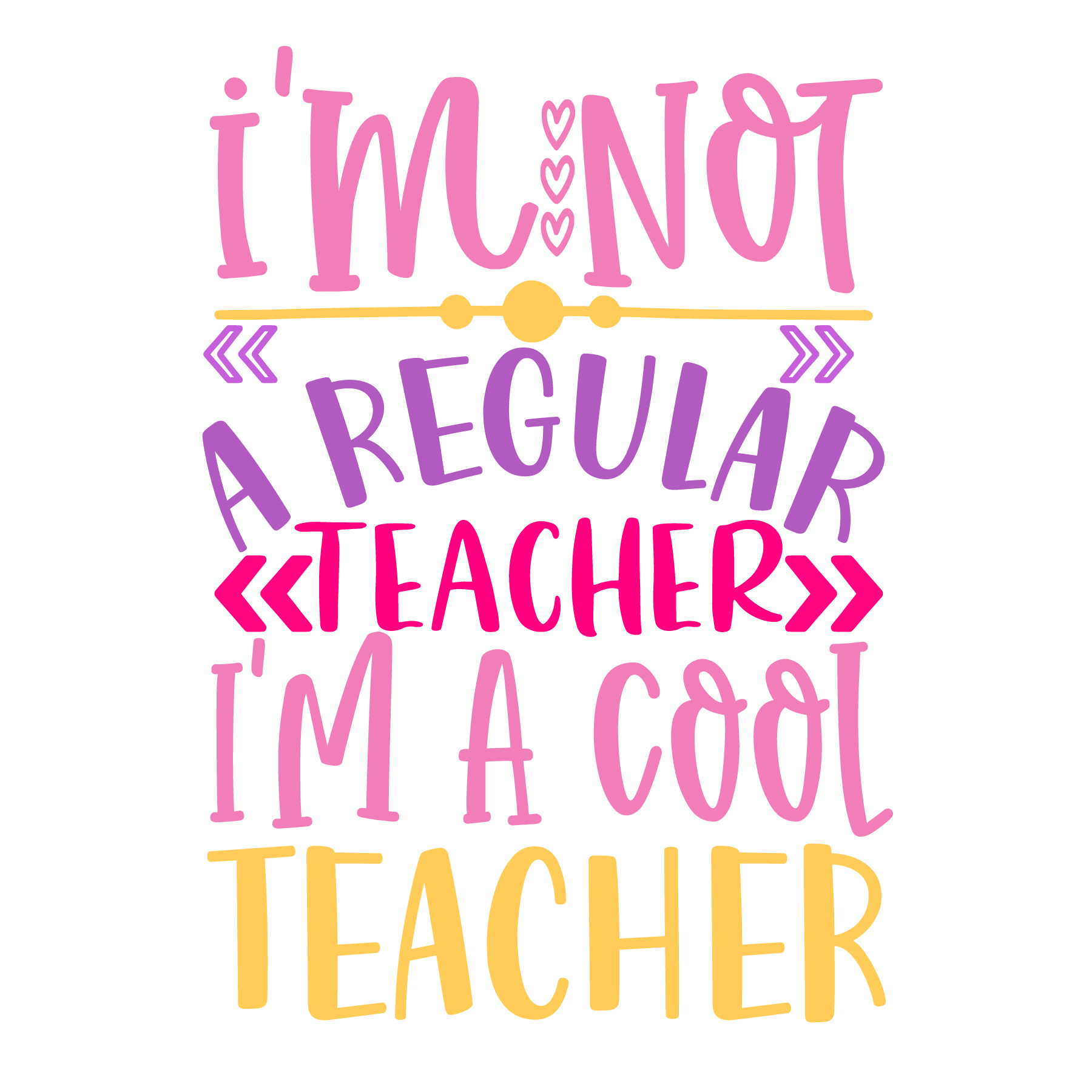 I'm Not A Regular Teacher I'm A Cool Teacher- Tee (White)