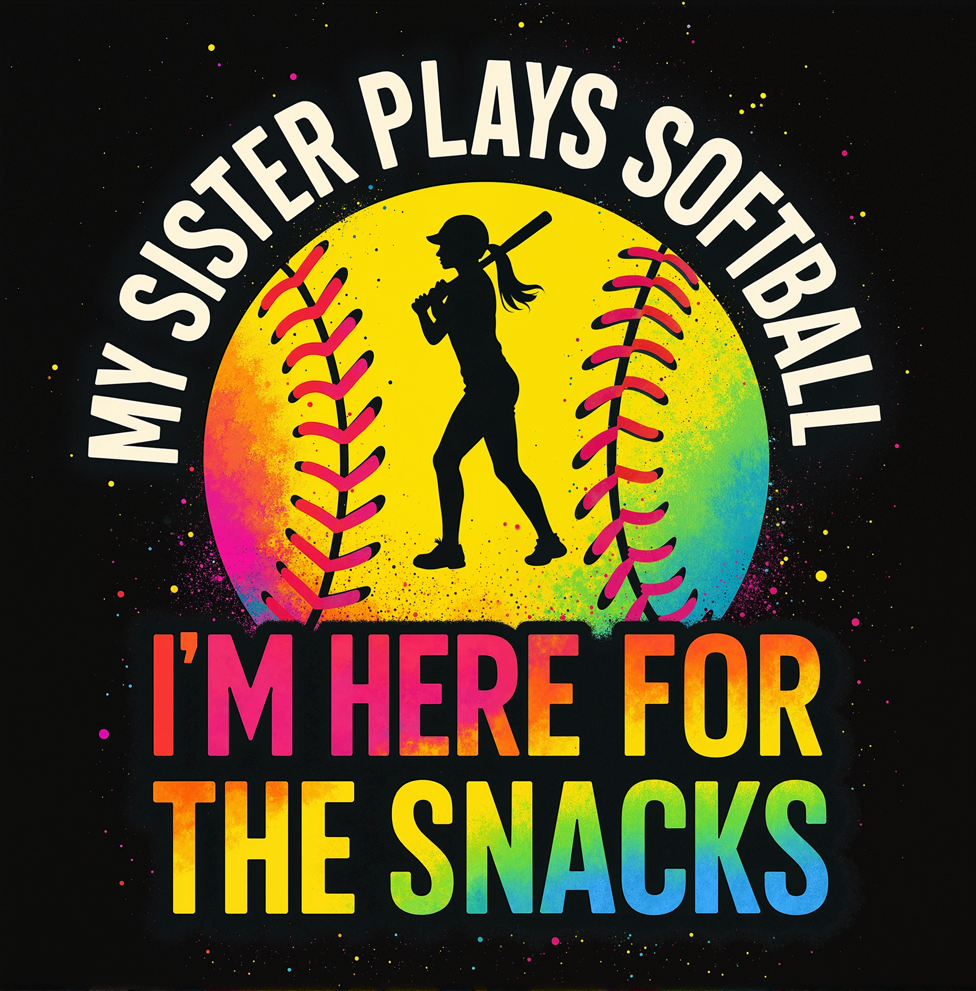Softball Sister Snack Lover T-shirt
