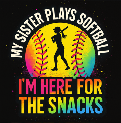 Softball Sister Snack Lover T-shirt