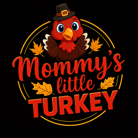 Mommy's Little Turkey T-shirt (Black)