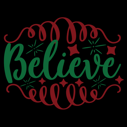 Believe Holiday T-shirt Design (White)