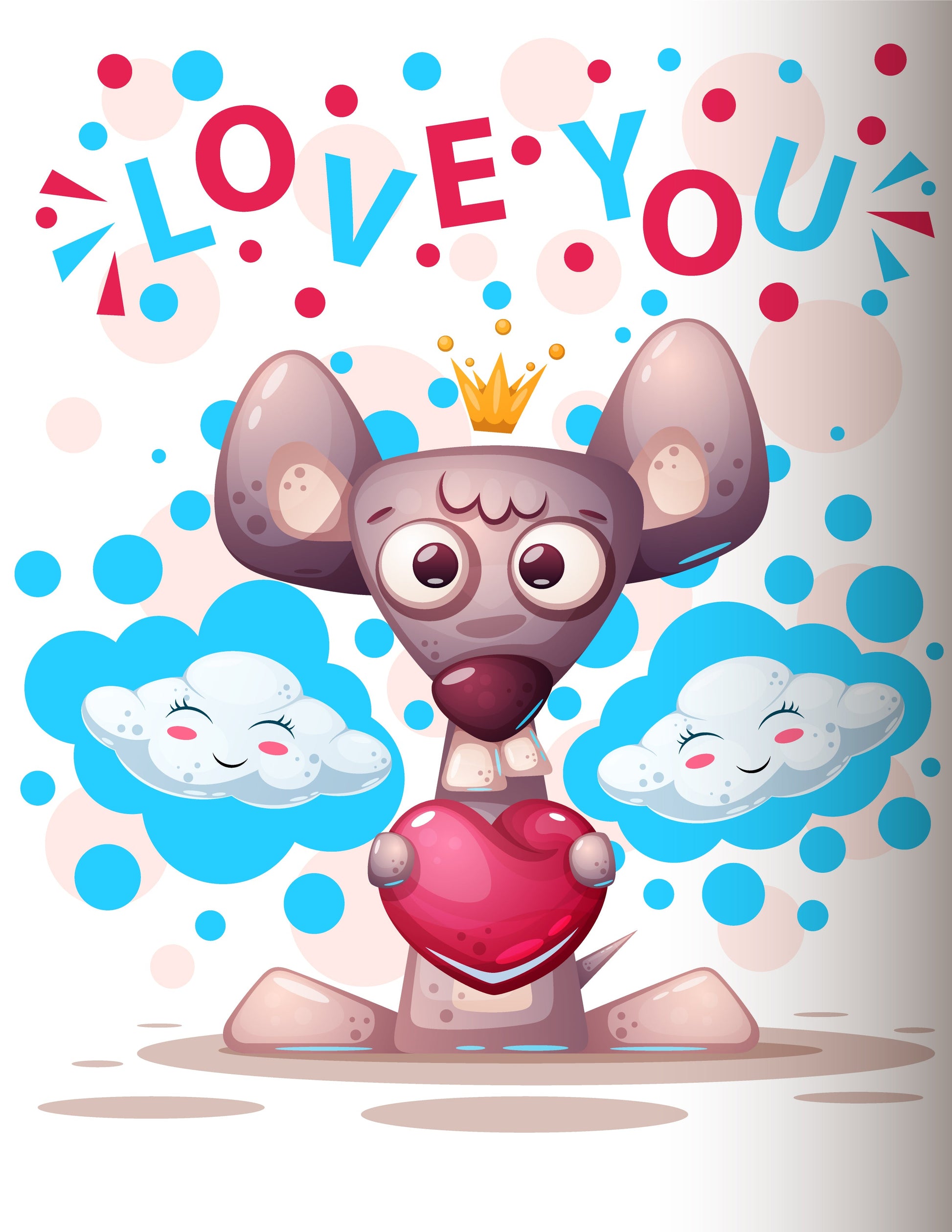 Cute Love You Graphic Tee (Black)