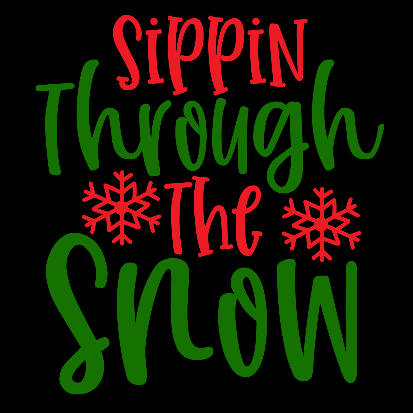 Sippin Through The Snow T-shirt (White)