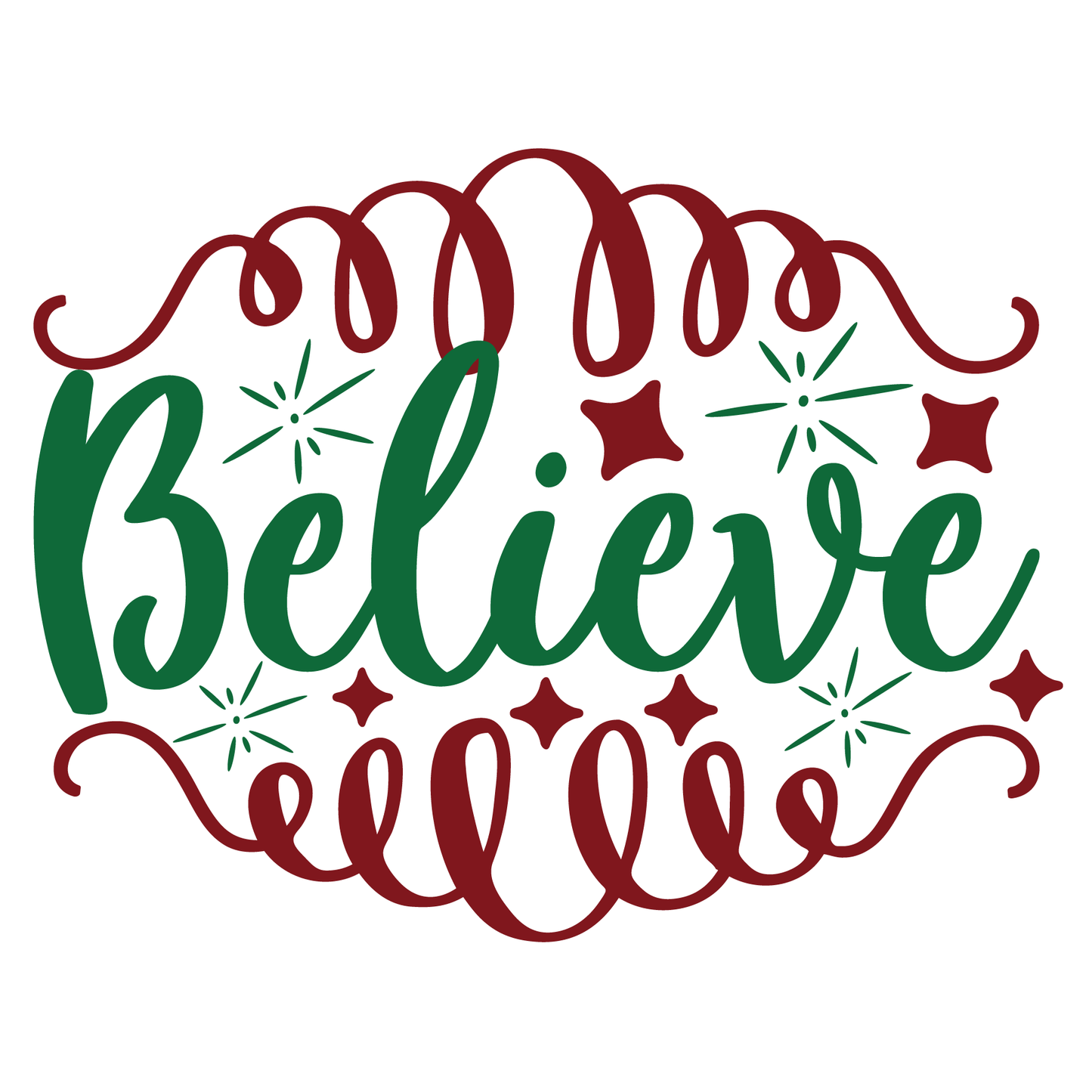 Believe Holiday T-shirt Design (White)