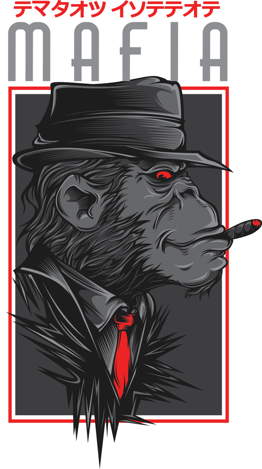 Mafia Gorilla Graphic Tee (White)