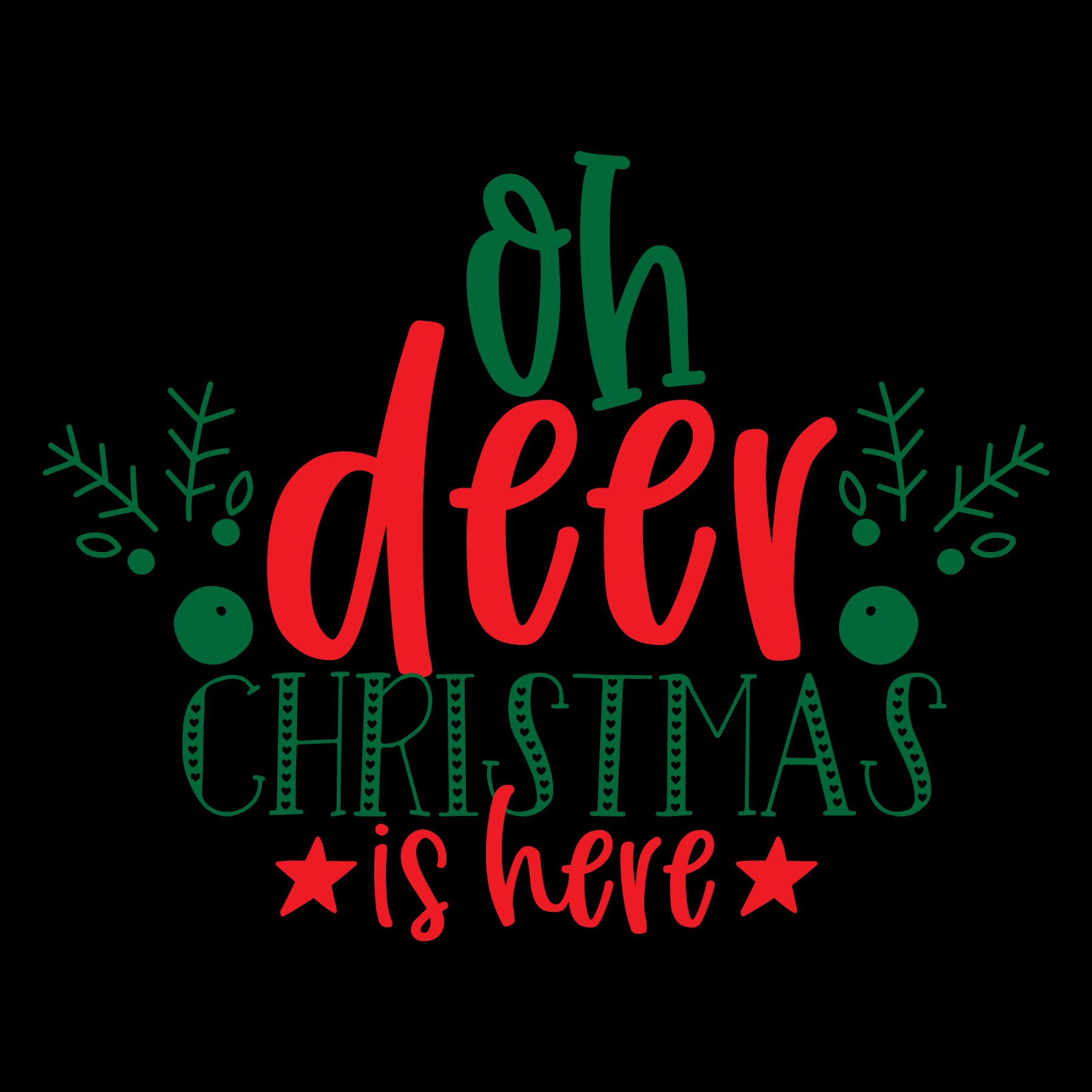 Oh Deer Christmas T-shirt (White)