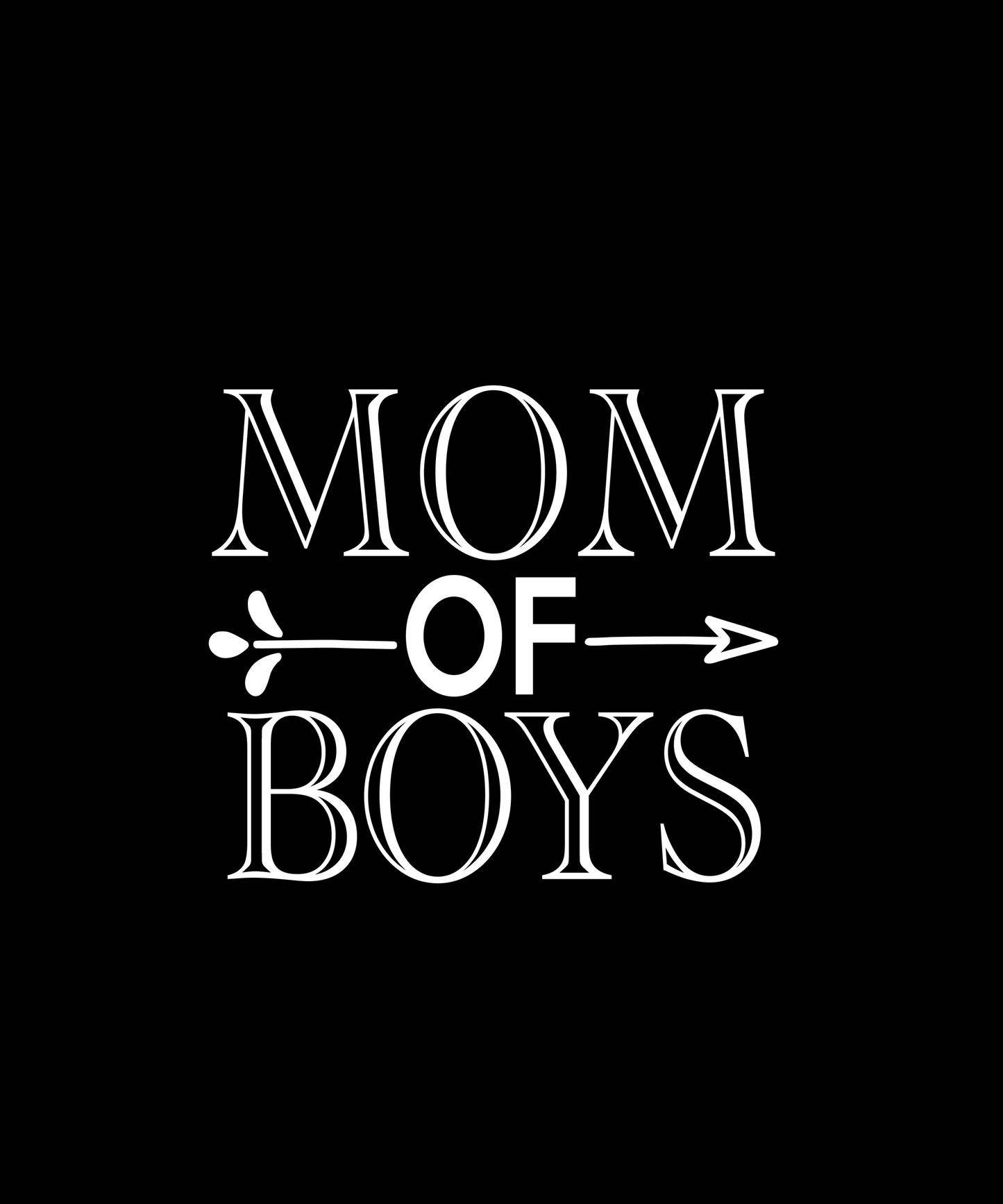 Mom Of Boys T-shirt (Black)