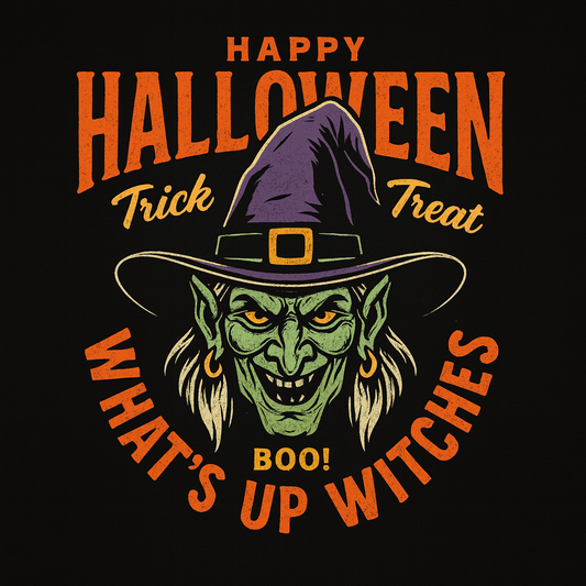 What's Up Witches Halloween Tee (Black)