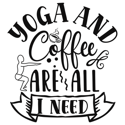 Yoga And Coffee Enthusiast Tee (White)