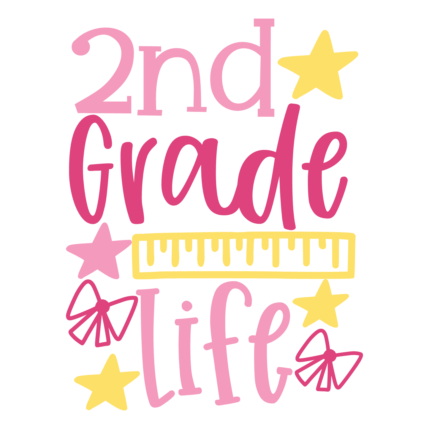 2nd Grade Life- Tee (White)