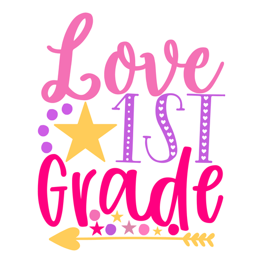 1st Grade Love- Tee (White)