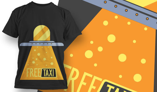 Free Taxi Graphic T-shirt (Black)